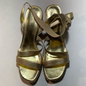 ASOS Gold Wedge Sandals